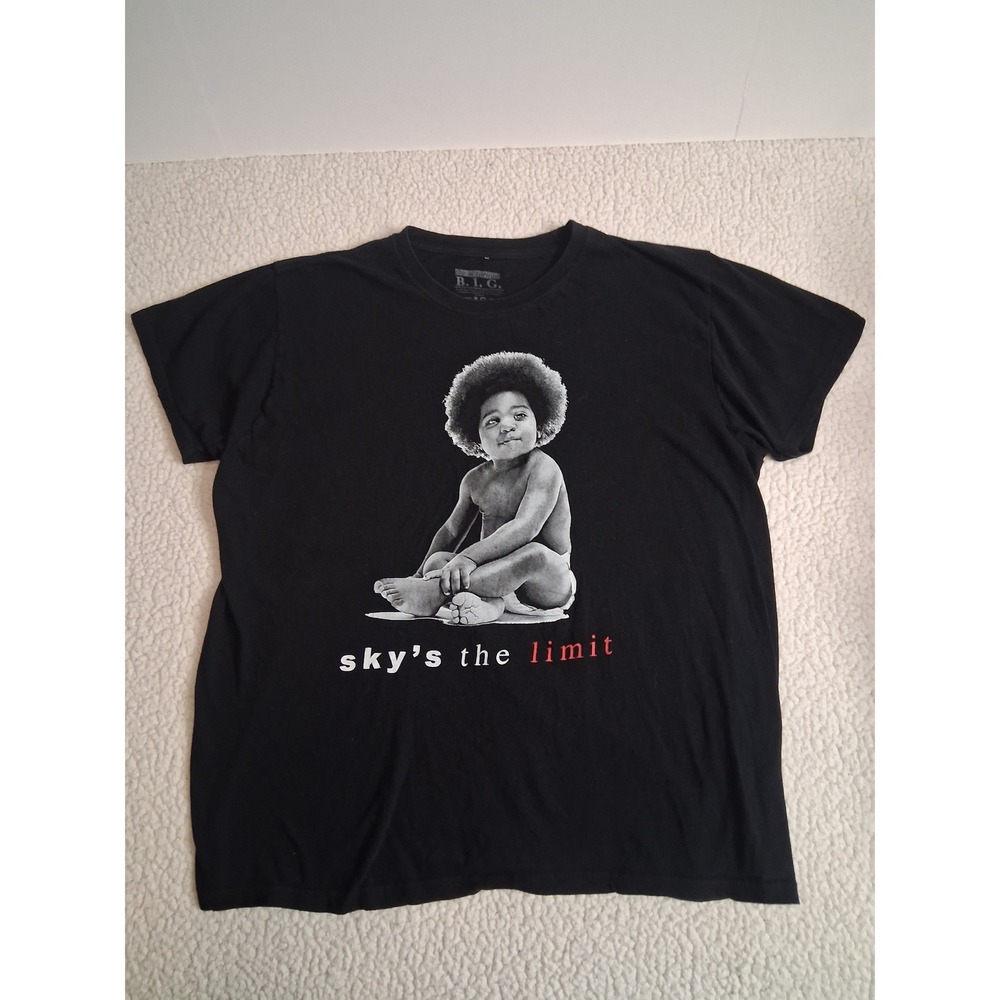 The Notorious B.I.G. Skys the Limit Graphic T-Shirt Mens XL Black Biggie Smalls